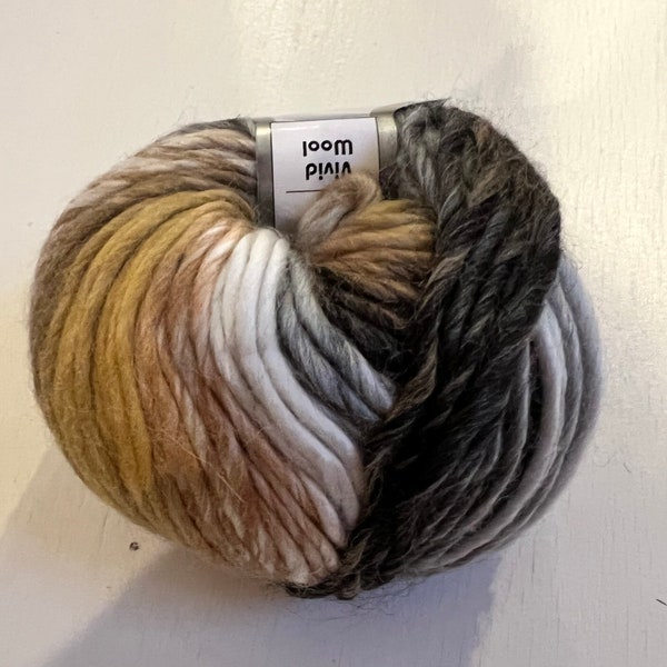 Vivid Wool Brown Shades, Grey Shades Ice Yarn 50 grams, 1.76 oz., 87 yards, Wool Acrylic blend