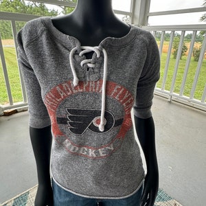 Philadelphia Flyers 3/4 sleeve Sweatshirt - Flyers - One of a Kind - Upcycled