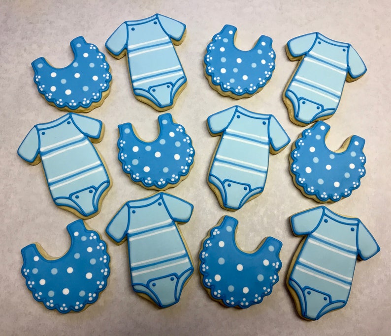 Baby Shower Cookie Favors Onesie Cookies Bib For Showers Uni Great