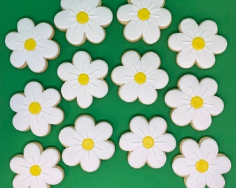 Daisy Party Favors, Flower Party Favors, Daisy Cookies, Bridal Shower Cookies, Birthday Party Favors, Tea Party Cookies, Garden Cookies
