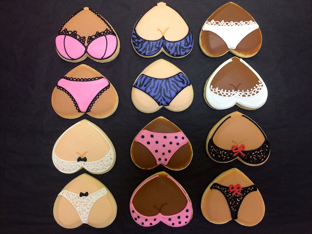 Bra and Panty Bridal Shower Decorated Sugar Cookies #Cakeb…