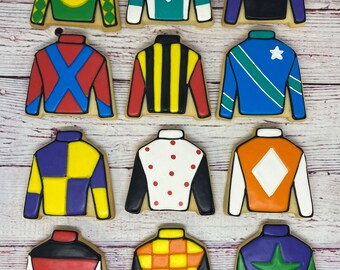 Derby Cookies, Jockey Silk Party Favors, Horse Race Cookies, Kentucky Derby Theme Cookies, Kentucky Derby Party Favors, Derby Theme Favors