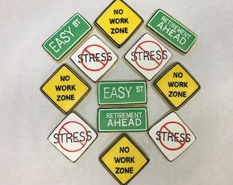 Retirement Party Favors, Retirement Cookies, Retirement Gift Idea, Great Retirement Party Favors, Retirement Gift, Construction Retirement