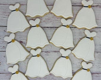 Wedding Dress Cookies, Esty Wedding Cookies, Bride Dress Cookies, Groom Tux Cookies, Wedding Cookies, Bridal Shower Cookie Favors