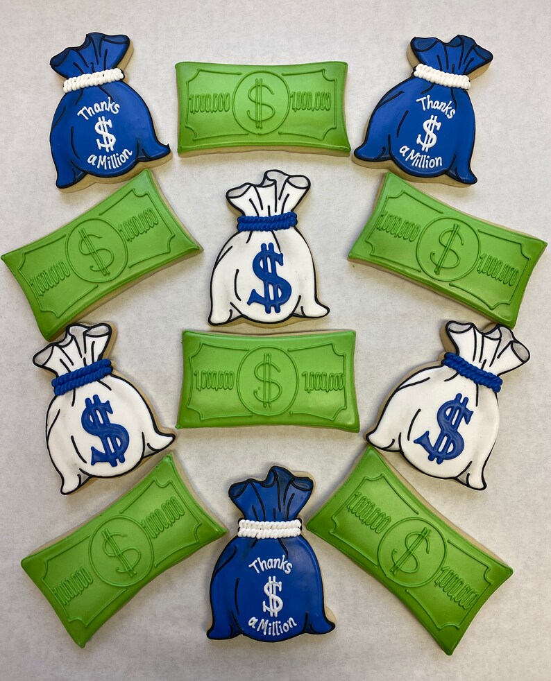 Money Bag Sugar Cookies for Corporate Events Money Theme Etsy