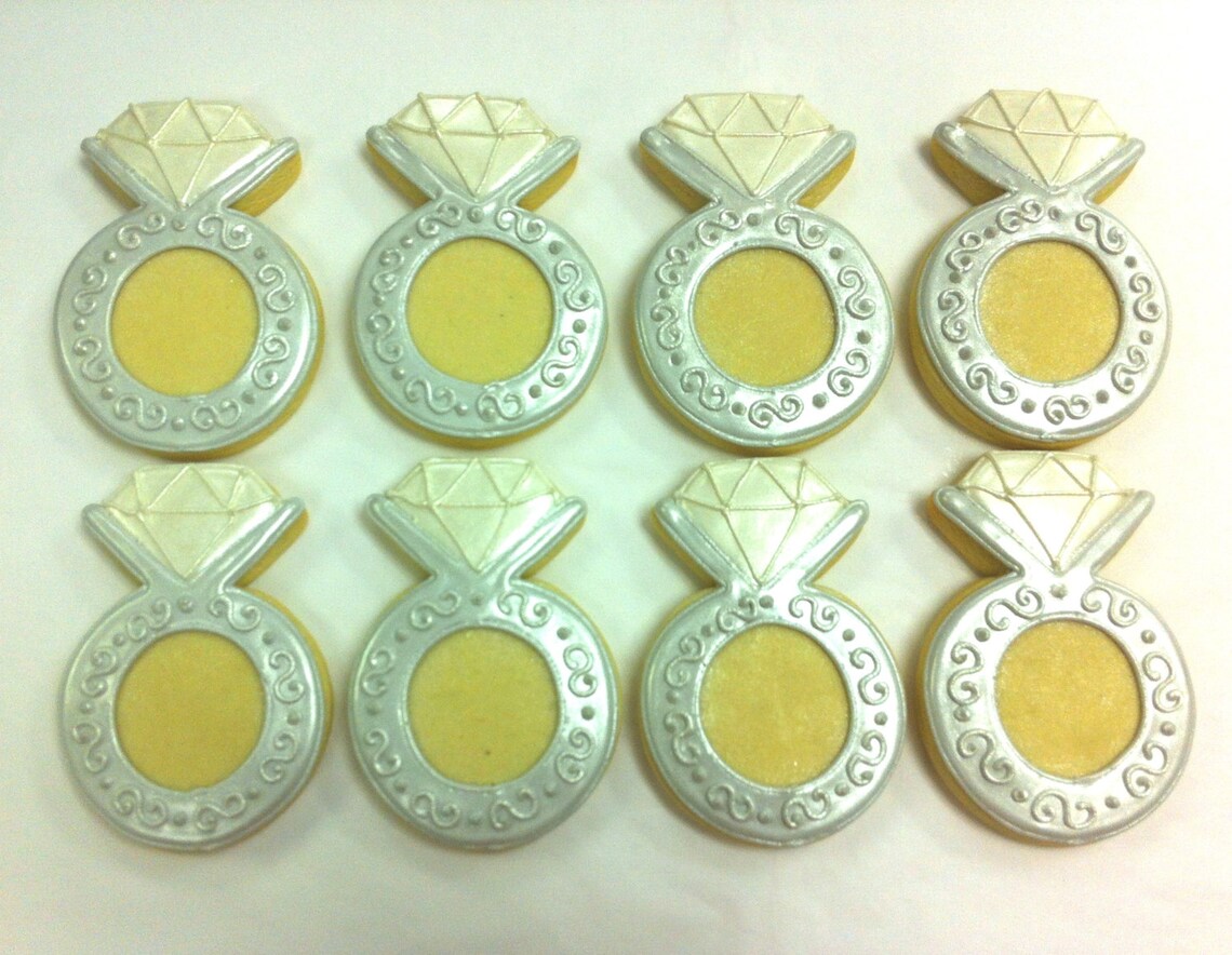 Engagement Ring Cookie Favors Great Engagement Party Favor Etsy