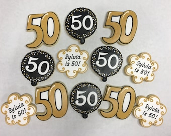 Best Birthday Party Favors for Adults, Birthday Party Favors, Birthday Party Cookies, Birthday Cookies for Any Age, 50th Birthday Cookies