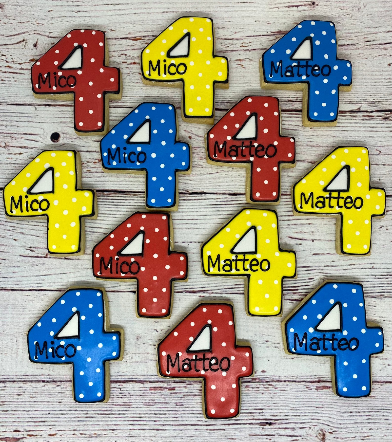 Birthday Party Favor Cookies Number Shaped Cookies for Etsy