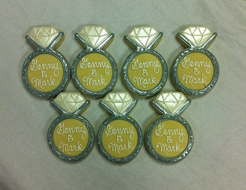 Engagement Ring Cookie Favors Great Engagement Party Favor Etsy