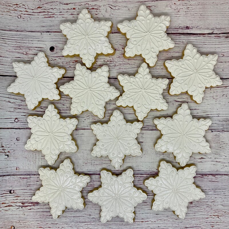 Snowflake Cookies - Etsy