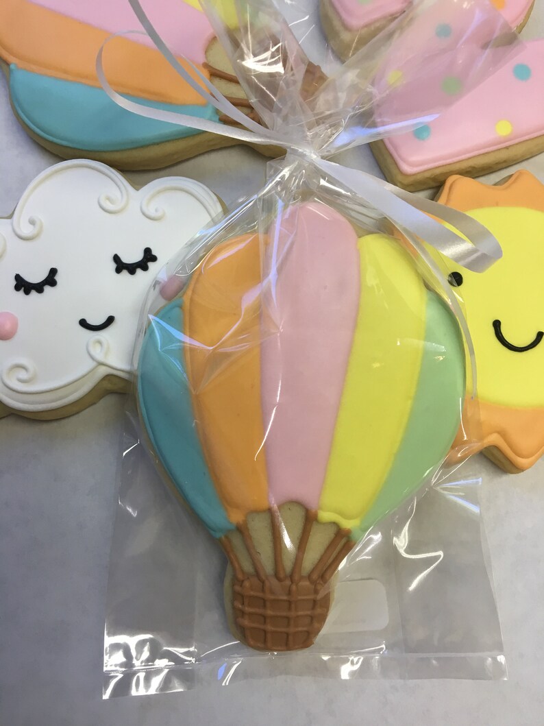 Hot Air Balloon Theme Birthday Party Favor Cookies Etsy