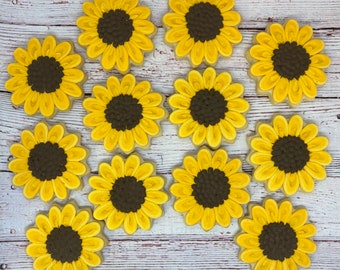 Regalos de fiesta de girasol, regalos de fiesta de flores, regalos de fiesta de otoño, galletas de despedida de soltera, regalos de fiesta de cumpleaños, regalos de galletas de girasol