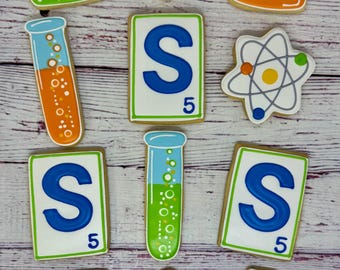 Science Birthday Cookies, Mad Scientist Party Favors, Lab Theme