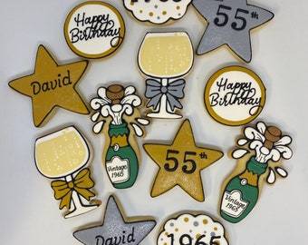 Birthday Party Favors for Adults, Great Birthday Party Favors, Birthday Party Cookies, Birthday Cookies for Any Age, Personalized Cookies