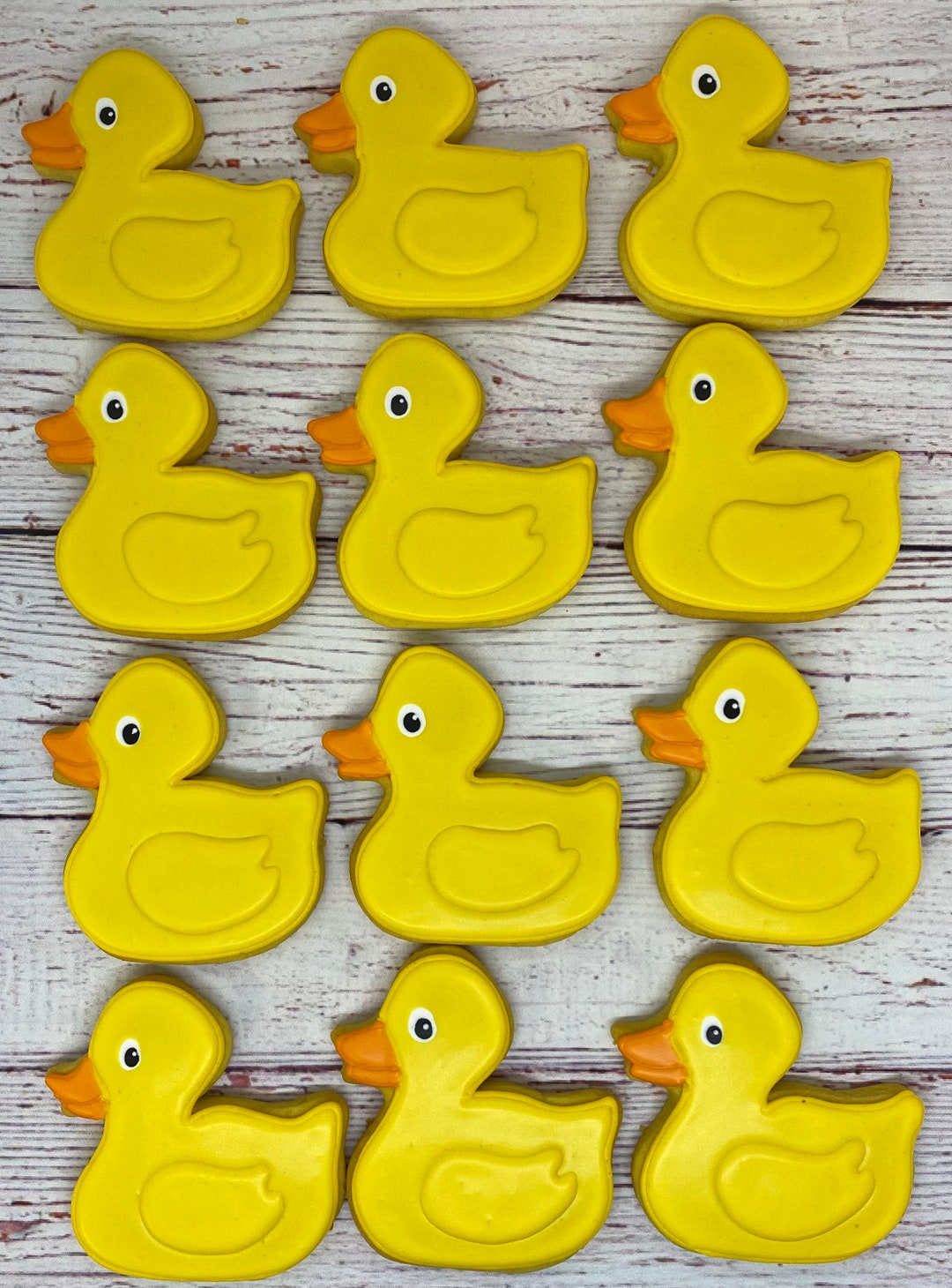 Rubber Ducky Cookies for Baby Showers, Unisex Baby Shower Cookies, Baby
