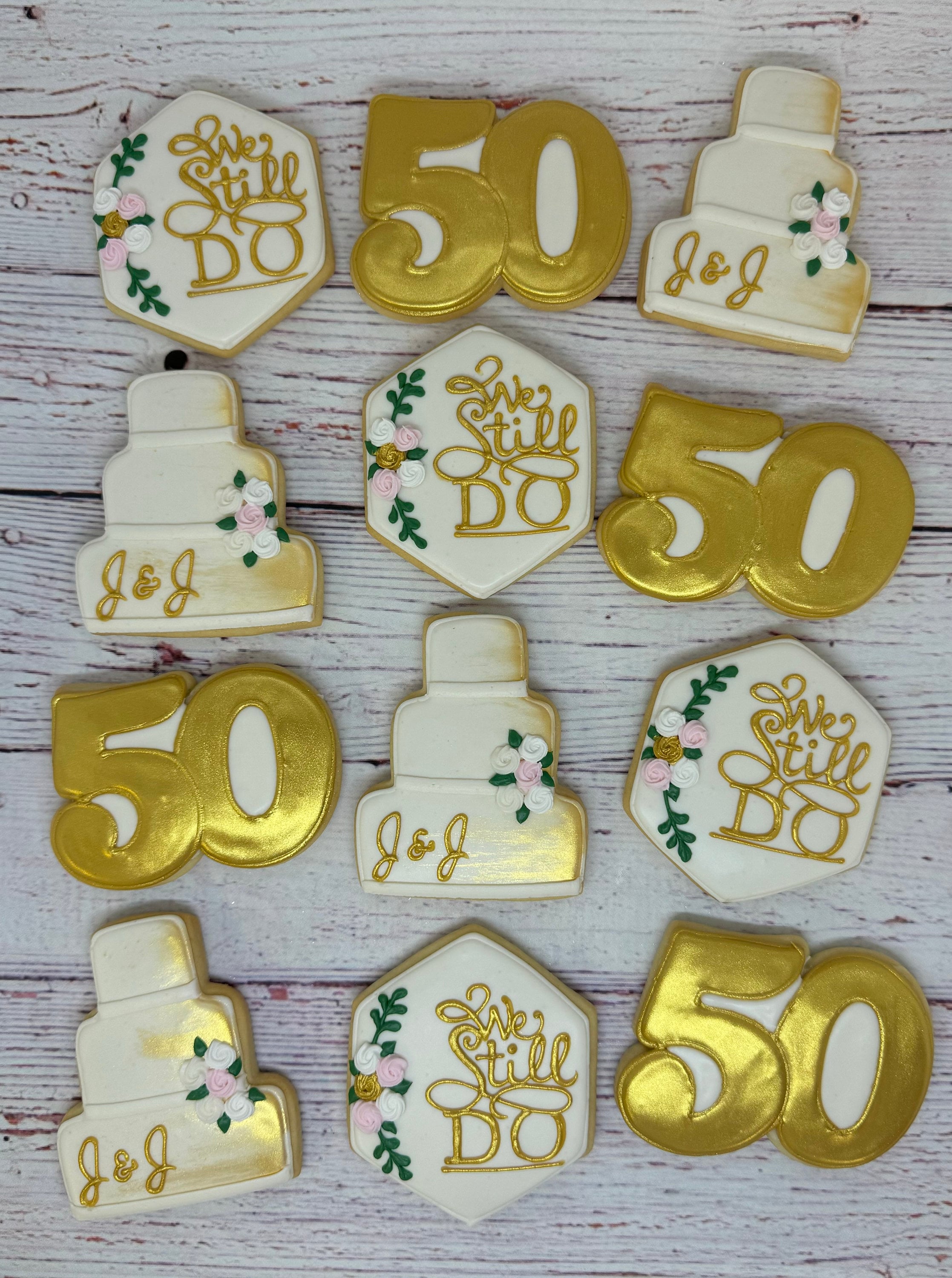 50th Anniversary Party Favors, Wedding Anniversary Cookies, Personalized Anniversary Cookies, Anniversary Party Favors, Golden Anniversary