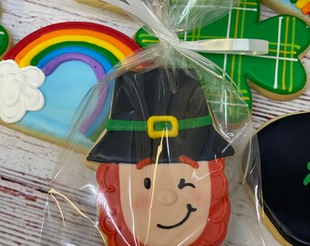 St. Patrick's Day Cookie Gift, Leprechan Cookies, St. Patrick's Day Cookies, Shamrock Cookie Gift Basket, Rainbow Cookies, Pot of Gold