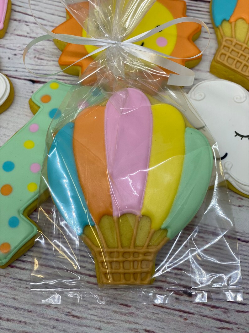 Hot Air Balloon Theme Birthday Party Favor Cookies Etsy