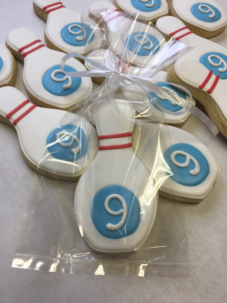 Bowling Theme Party Favors for Birthdays, Bowling Pin Cookies, Bowling Cookies for Birthdays, Bowling Cookie Favors, Bowling Event Cookies image 4