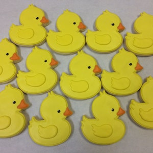 Baby Duck Cookie Favors, Duckling Cookies for Baby Showers, Unisex Baby Shower Cookies, Baby Shower Party Favors, Yellow Ducky Cookies bild 1