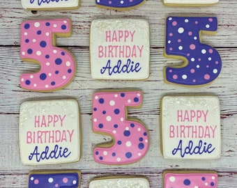 Birthday Party Favors, Birthday Party Favors, Birthday Party Cookies, Birthday Cake Cookies, Birthday Cookie Basket, Personalized Cookies