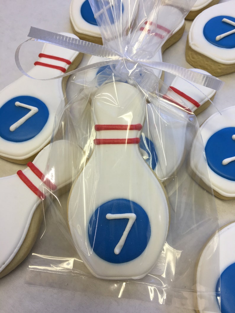 Bowling Theme Party Favors for Birthdays, Bowling Pin Cookies, Bowling Cookies for Birthdays, Bowling Cookie Favors, Bowling Event Cookies image 1