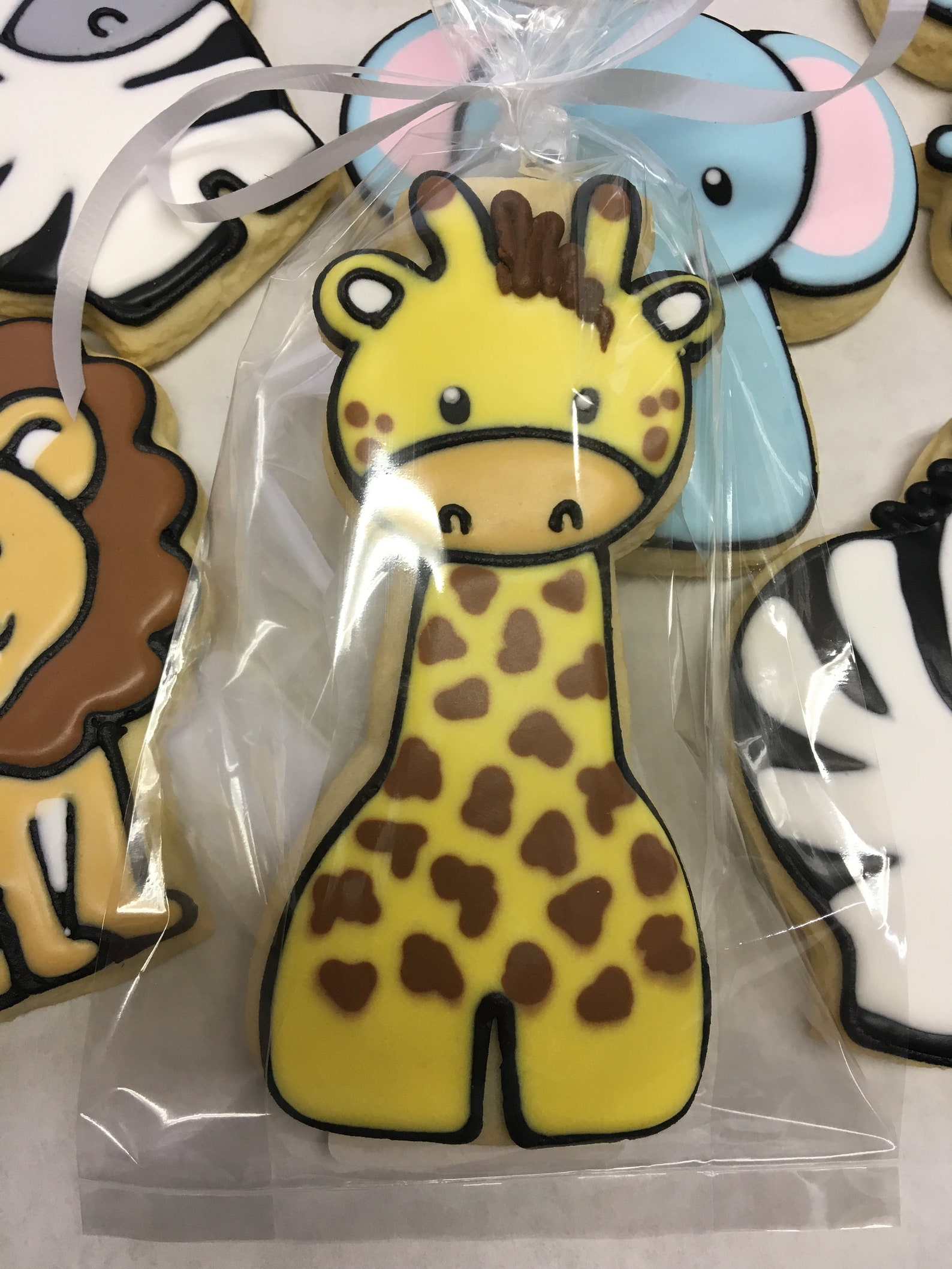 Zoo Animal Party Favor Cookies for Birthdays Baby Shower Etsy