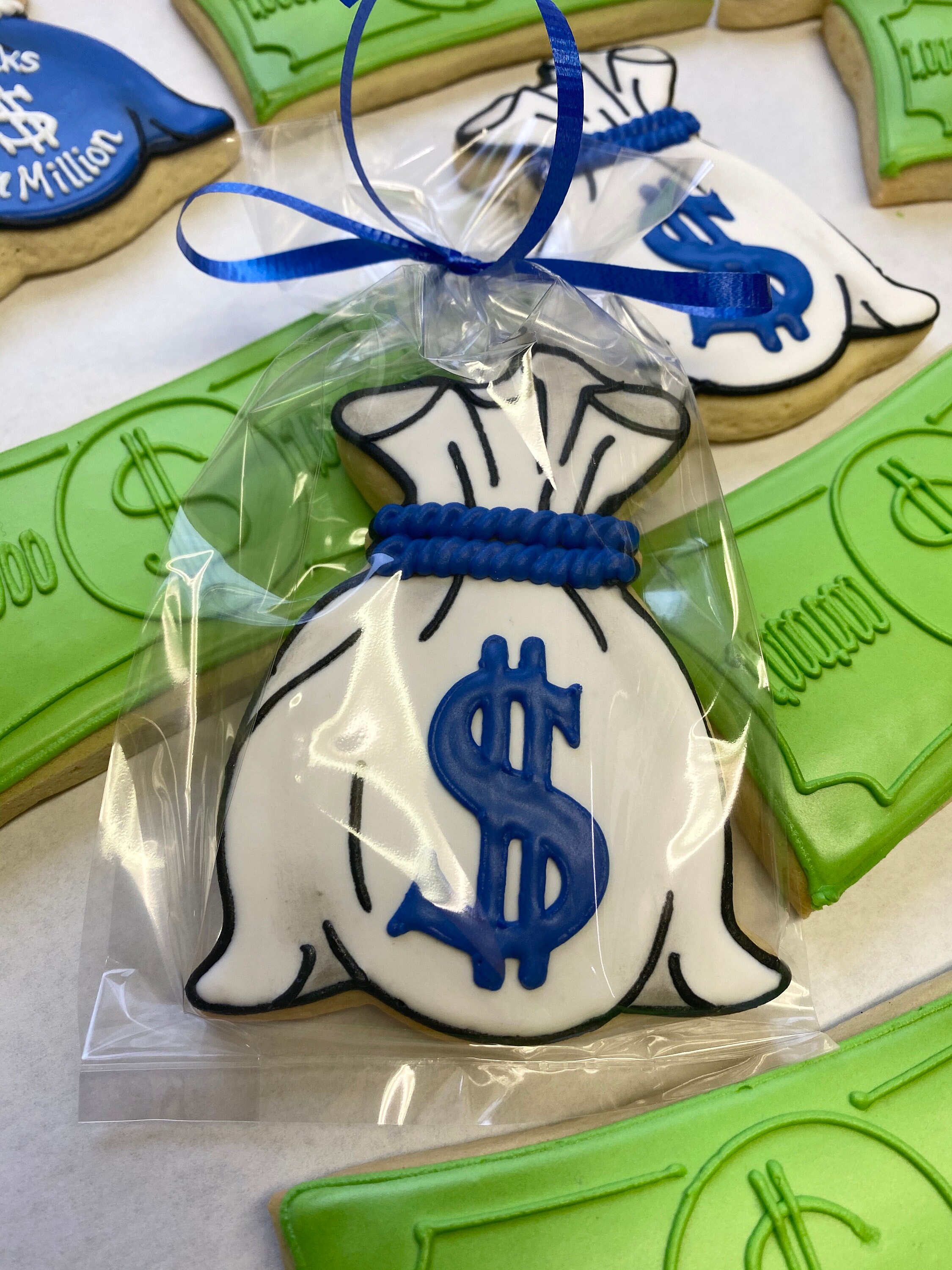 Money Bag Sugar Cookies for Corporate Events Money Theme Etsy Nederland