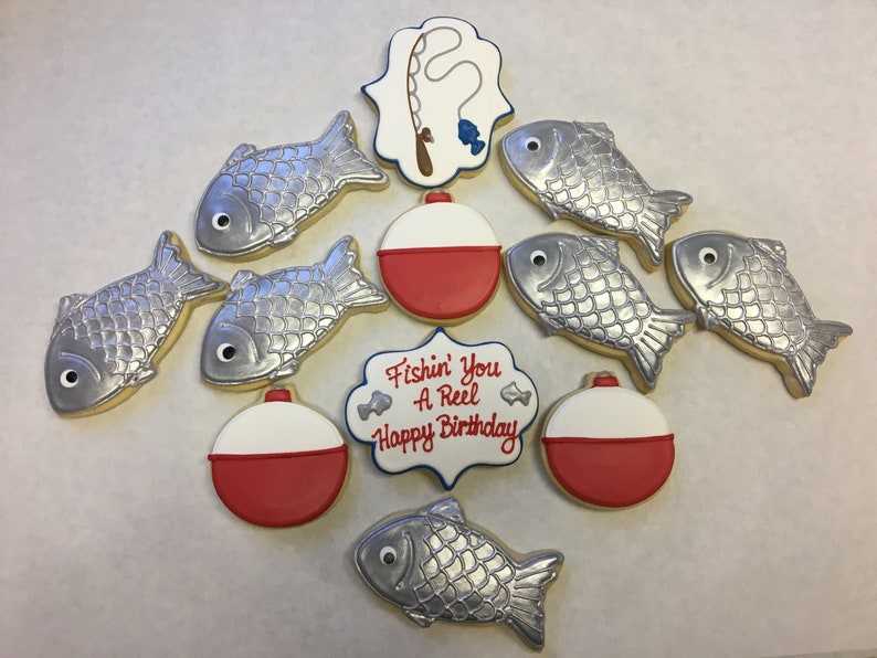 Great Gift for Men Best Birthday Gift Fishing Theme Cookies Etsy