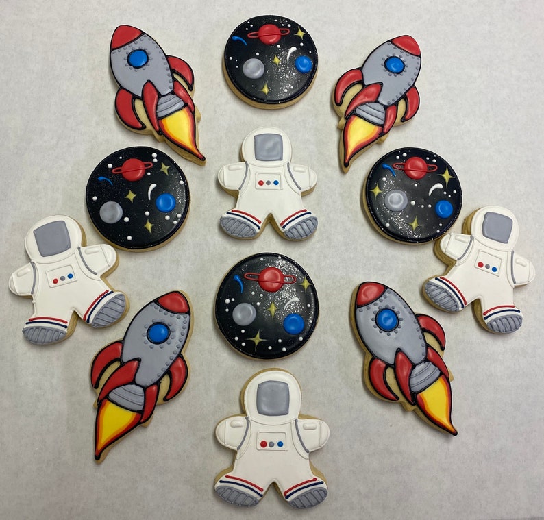 Outer Space Party Favors Outer Space Theme Cookies Astronaut Etsy