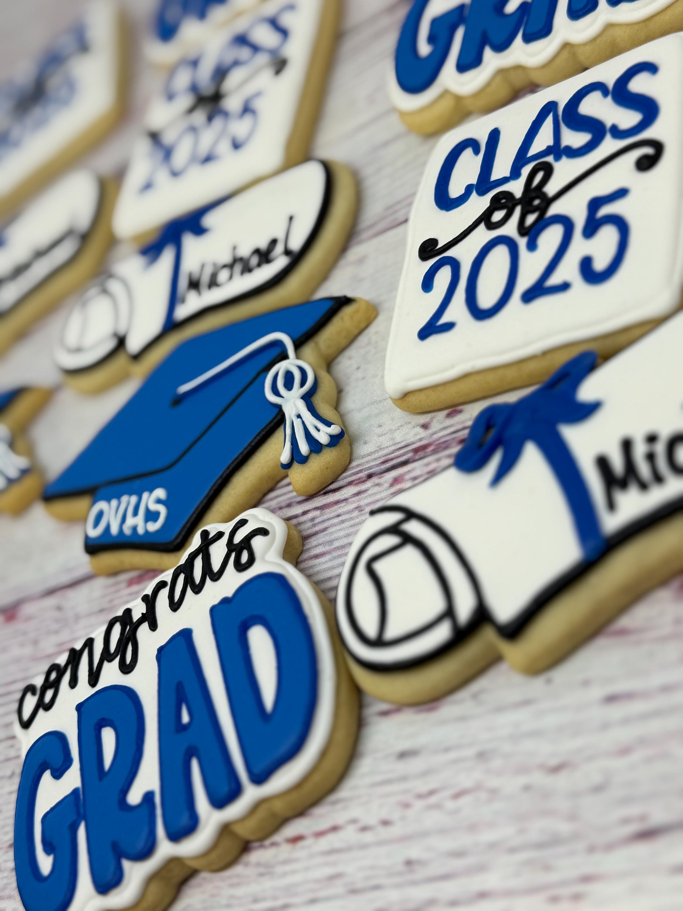 Personalized Graduation Cookies, Grad Cap and Diploma - Etsy