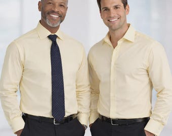 Herren formelles Hemd 13 Farben, langärmlige, schlichte Hemden, reguläre Passform, klassische Knopfmanschette, Geschäftshochzeit, lässige Londoner Ebenen