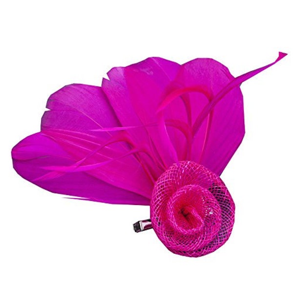 Janeo Small Fascinator & Brooch Pin in One Tudor Rose Fascinator Stunning Design, Janeo Jewels, Available in Four Colours Options