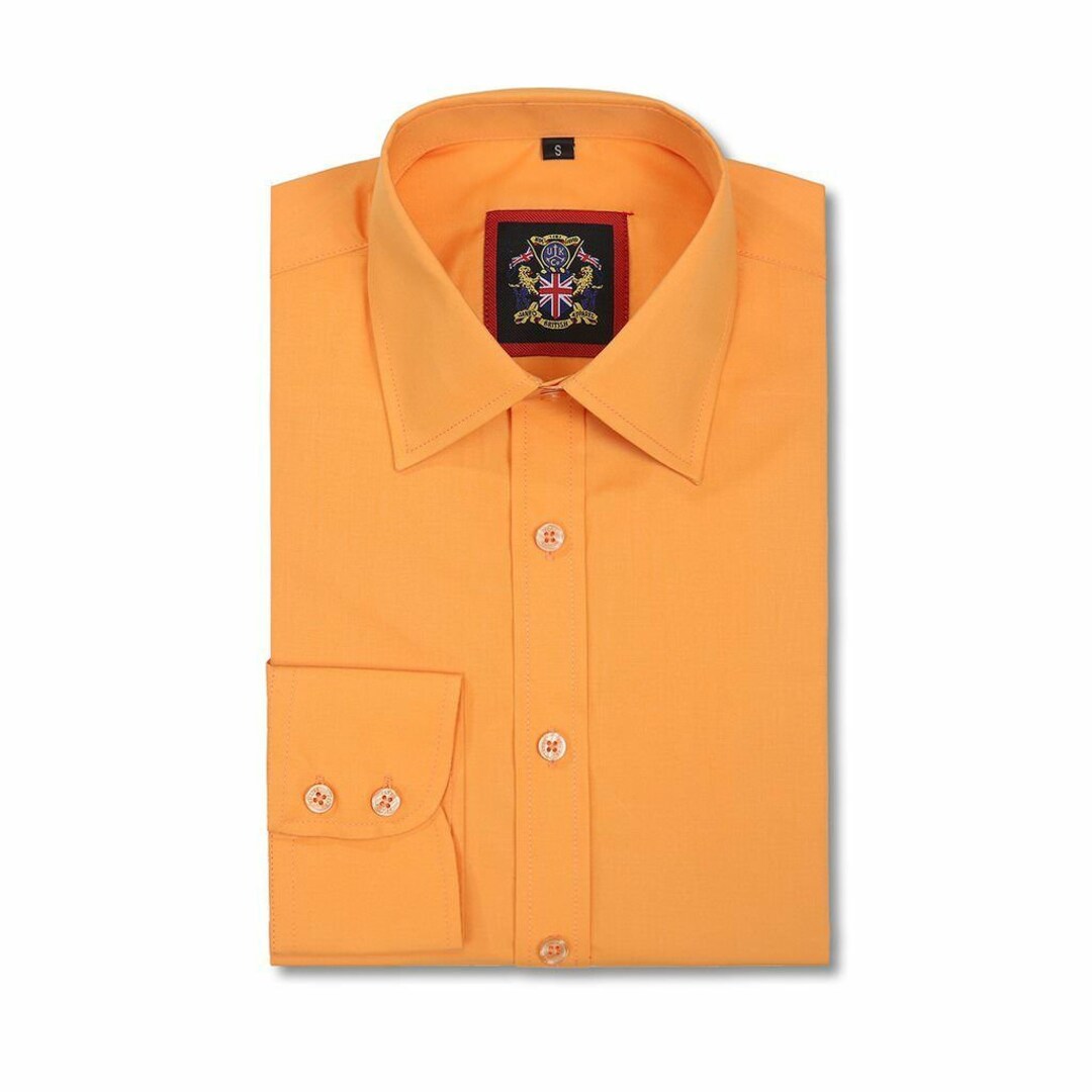 Mens Formal Shirt,orange Dress Style or Casual Weekender.sizes S 3XL,10 Bright Colors Range