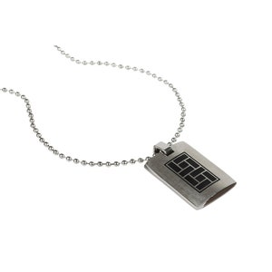 Mens Stainless Steel Solid Tablet Pendant Chain Necklace Greek Key Etched.Solid Trendy Man Jewelry.Gift Idea Him Christmas,Janeojewels