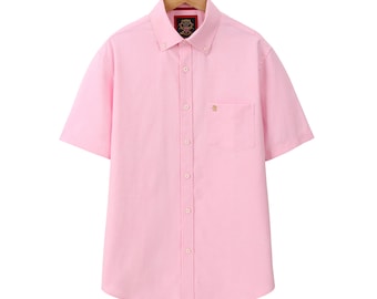 Mens Short Sleeve Oxford Shirt Classic Fit,Button Down Collar & Pocket.Holiday Apparel Leisure Shirts. Complements our Long Sleeve Oxford