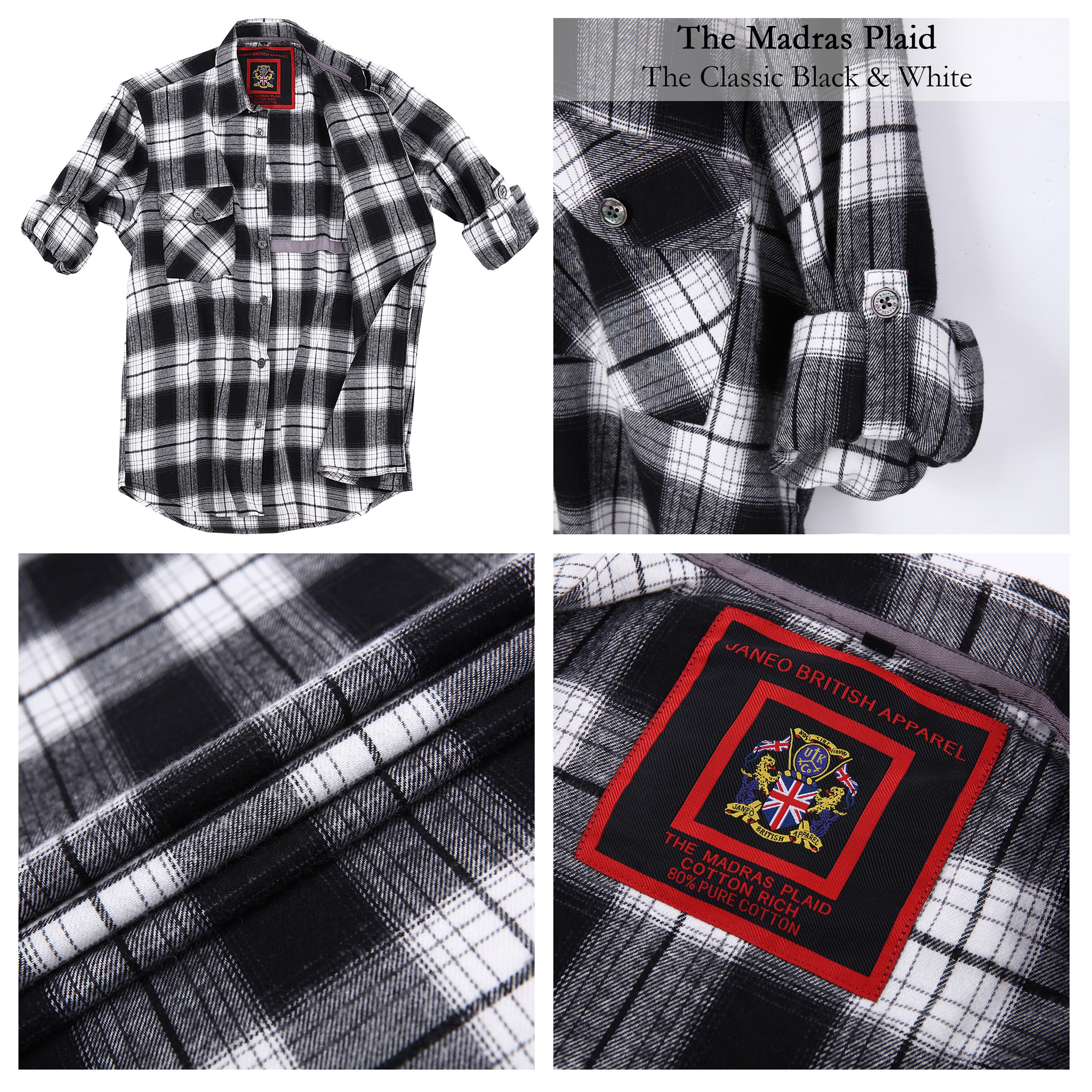 black and white plaid tunic