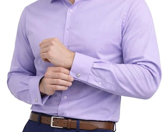 lilac color dress shirt goTIELESS Ultimate Dress Shirt (Lavender)