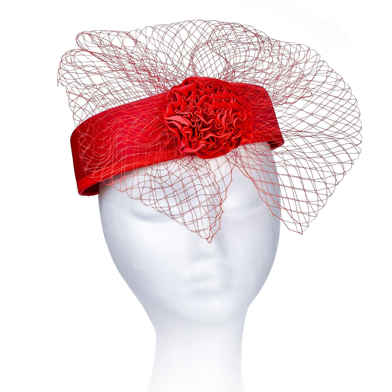 Pillbox Fascinator Hat: Sinamay Satin Corsage Net Bows – Bridal Races ...