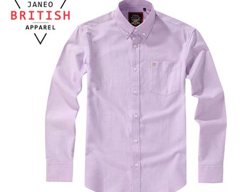 Mens Oxford Shirt Lilac Purple Original Oxford Weave Fabric,Janeo British Apparel.Luxurious Soft Wrinkle Free.Casual or Friday Work Attire
