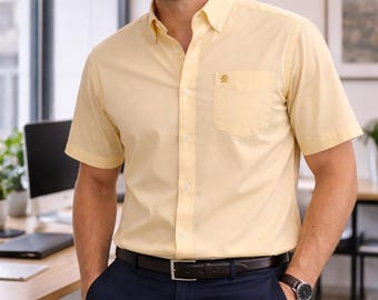 Herren Kurzarm Oxford Shirt Classic Fit, Button Down Kragen & Pocket.Holiday Apparel Freizeit Shirts. Ergänzt unser Longsleeve Oxford