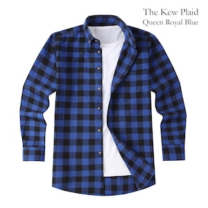 Vintage Mens Lumberjack Flannel Cotton Shirt Checked Plaid