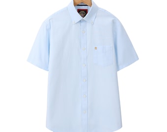 Mens Short Sleeve Oxford Shirt Classic Fit,Button Down Collar & Pocket.Holiday Apparel Leisure Shirts. Complements our Long Sleeve Oxford