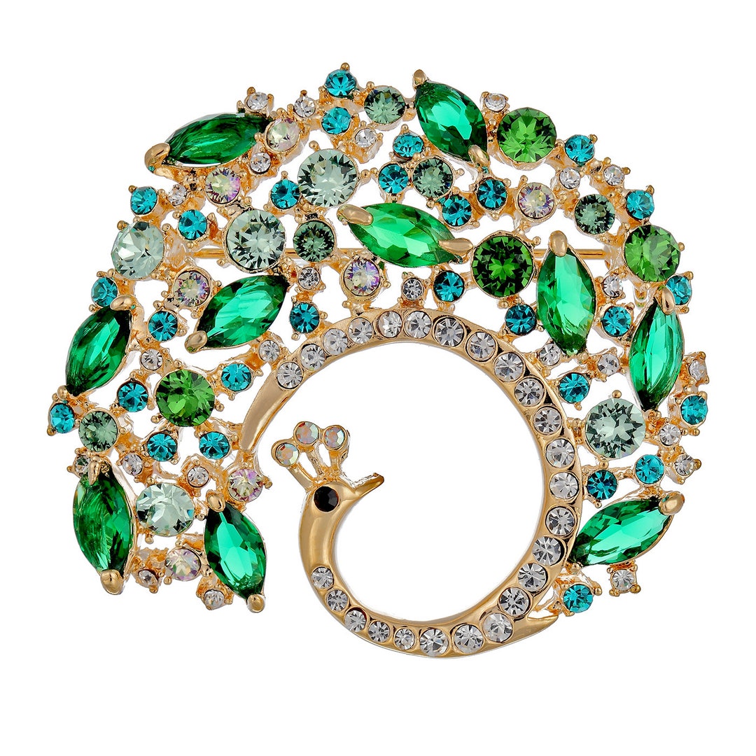 Vintage Peacock Brooch Pin Jewellery Gift for Her Christmas or