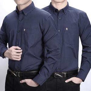 Herren Oxford Hemd.Blau Blau Original Oxford Weave Stoff von Janeo British Apparel.Lässige oder Freitag Arbeitskleidung