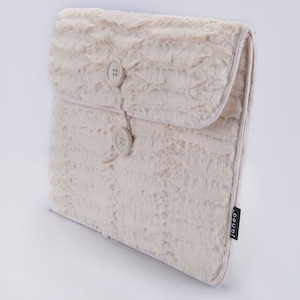 Tablet Case Cover Made of Faux Fur,Pouch for Documents,Tablet Devices Case Sleeve,Hand Clutch Bag.2 SIZES.Cuddly Soft Feel Great Gift idea