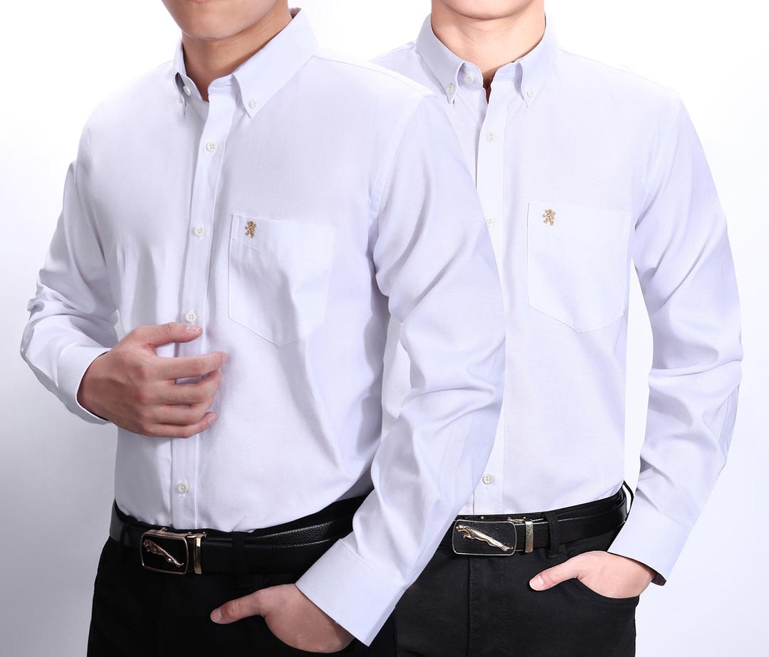 ★24AW 入手困難★S-Double Oxford Classic Shirt S/Double Oxford Classic Shirt in White/Blue | FallenFront NZ