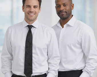 Formelles Herrenhemd, Doppelmanschettenstil (kostenlose Manschettenknöpfe), 13 Farben, langärmelige, schlichte Hemden, reguläre Passform, klassisches Business, Hochzeit lässig