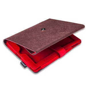 Felt iPad Sleeve Case Cover,Handmade Crafted Sturdy Tablet Cover.Most Size Compatible.Adapts as Self Stand Support for use.Gift Idea Him,Her