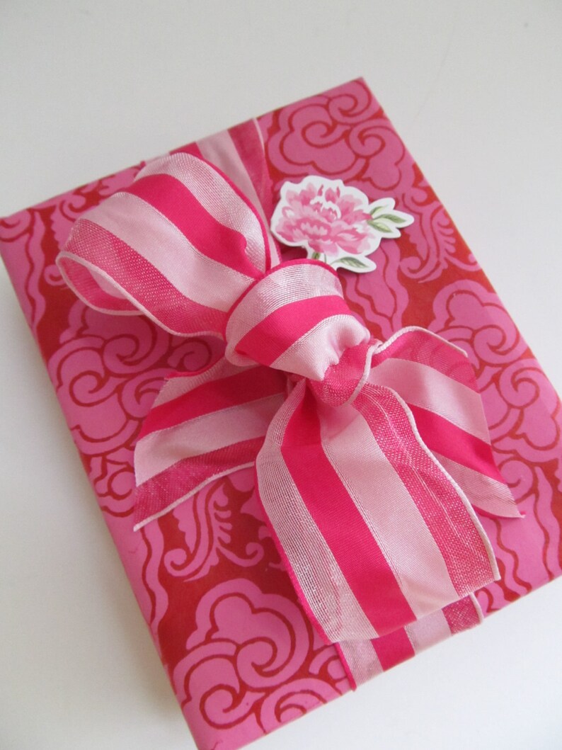 6 PINK Rose Package PicsGift Wrap EmbellishmentParty PicCupcake TopperPaper Tag image 4